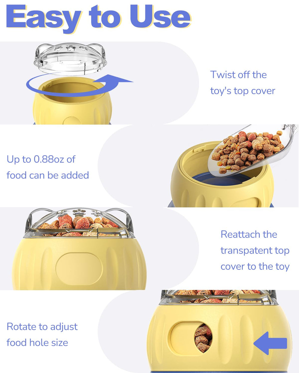 WRSION cat puzzle feeder safe-materials emphasizes BPA-free construction for pet safety