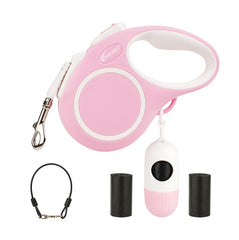 WRSOMIT upgraded retractable leash with 360 no-tangle design during a walk.