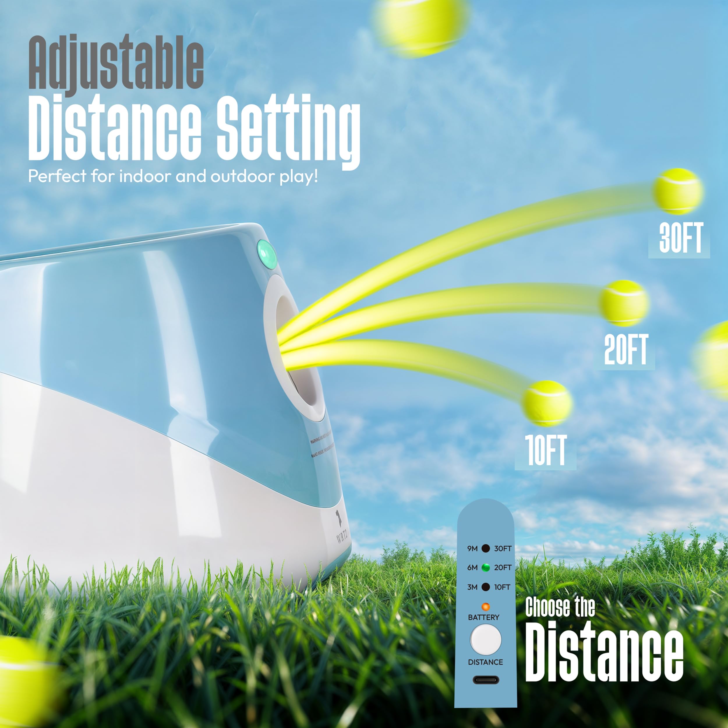 WRTZ dog playing at home with launcher highlights daily activity and joy.