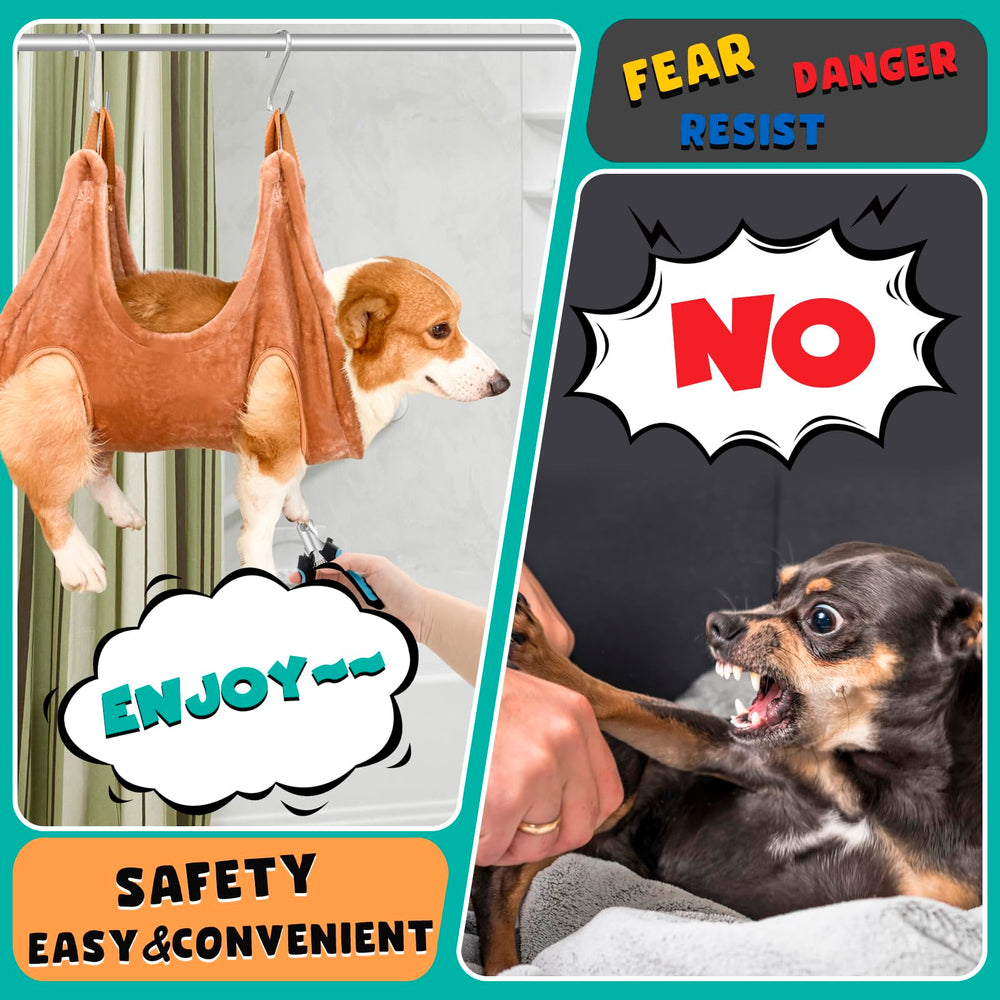 WSCXSC dog grooming harness coffee secure restraint for grooming