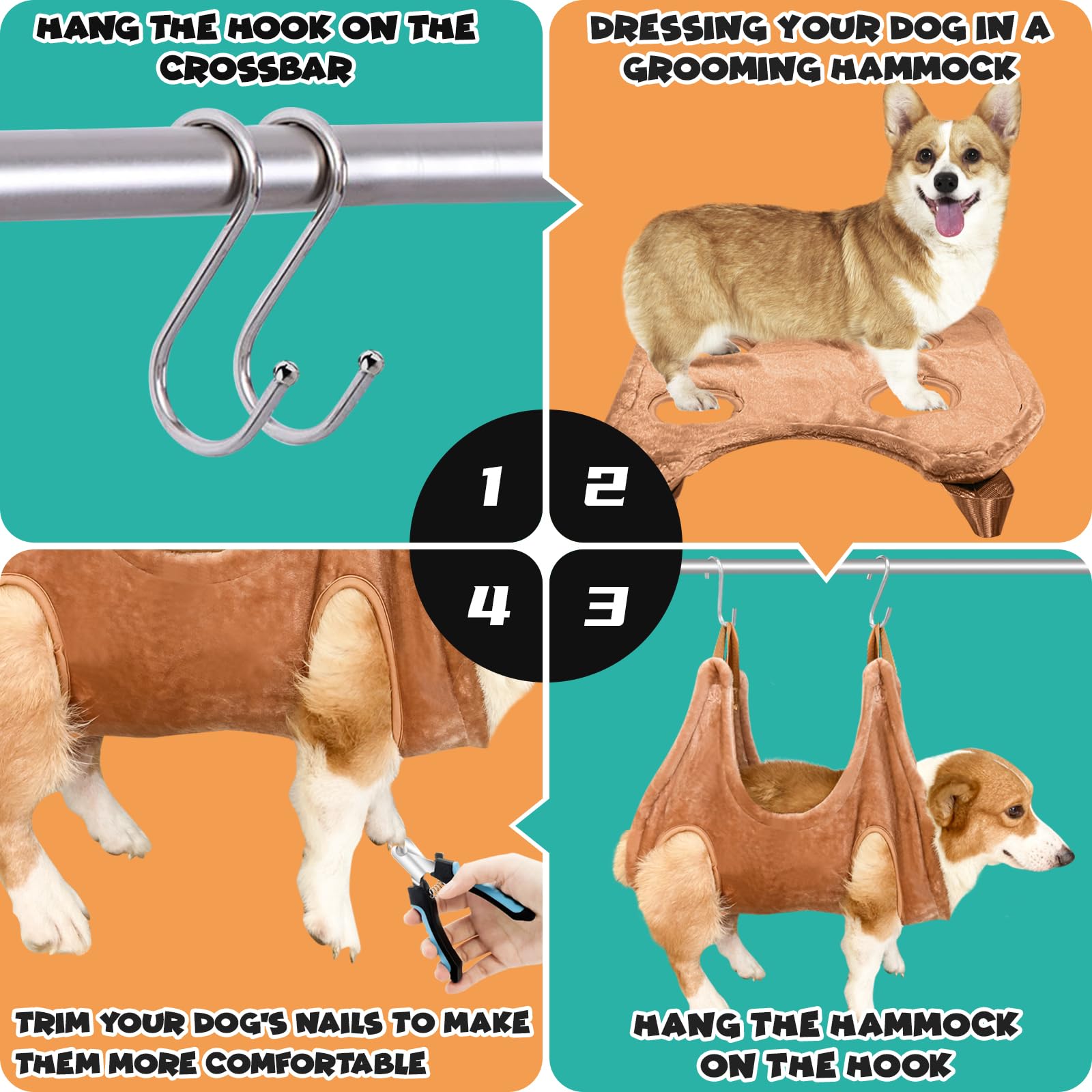 WSCXSC dog nail clippers coffee ergonomic grip for home grooming