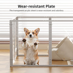 WSHPY 24-inch tall 8-panel layout offers safe, roomy play space.