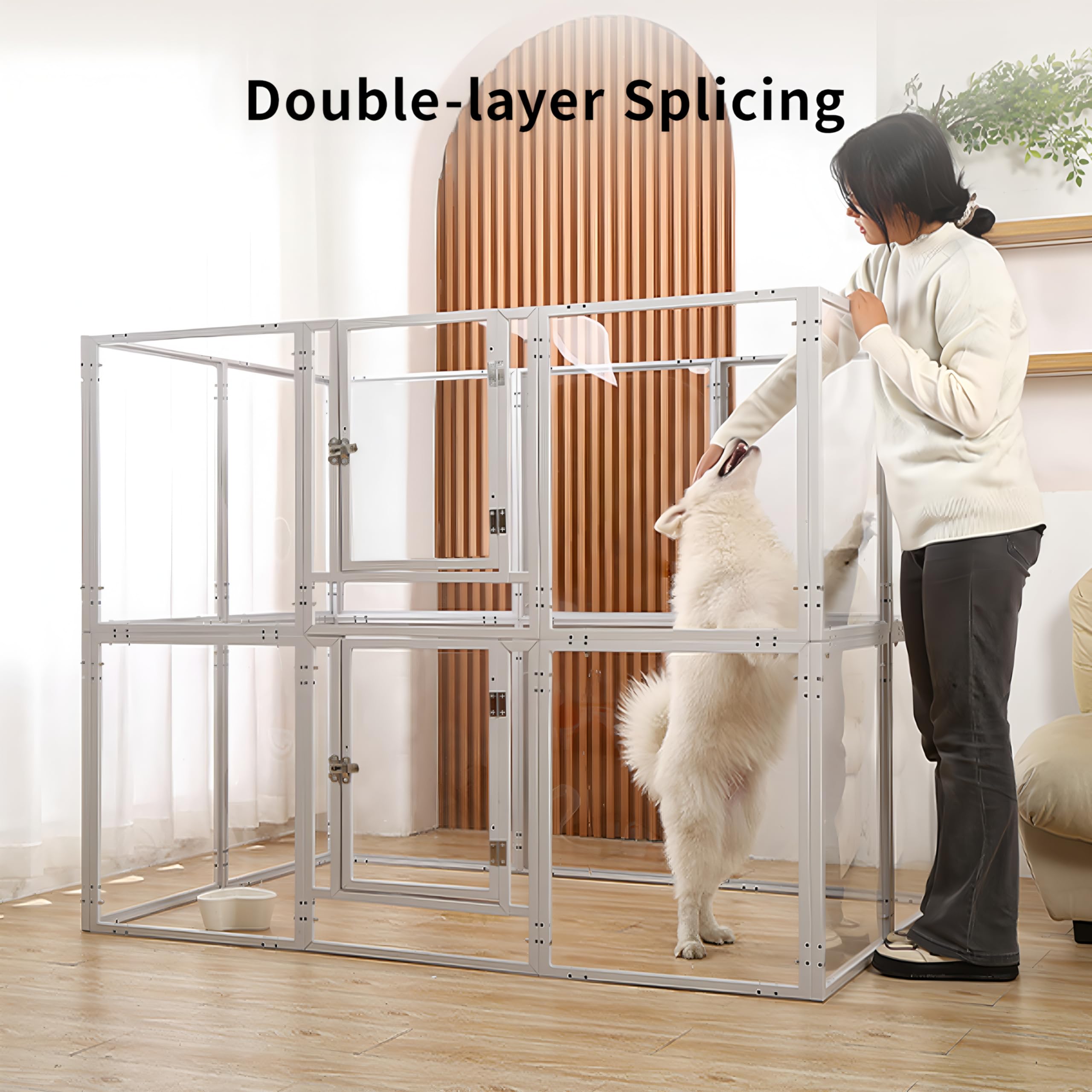 WSHPY clear panels provide 360-degree visibility for monitoring pets while you cook or work.