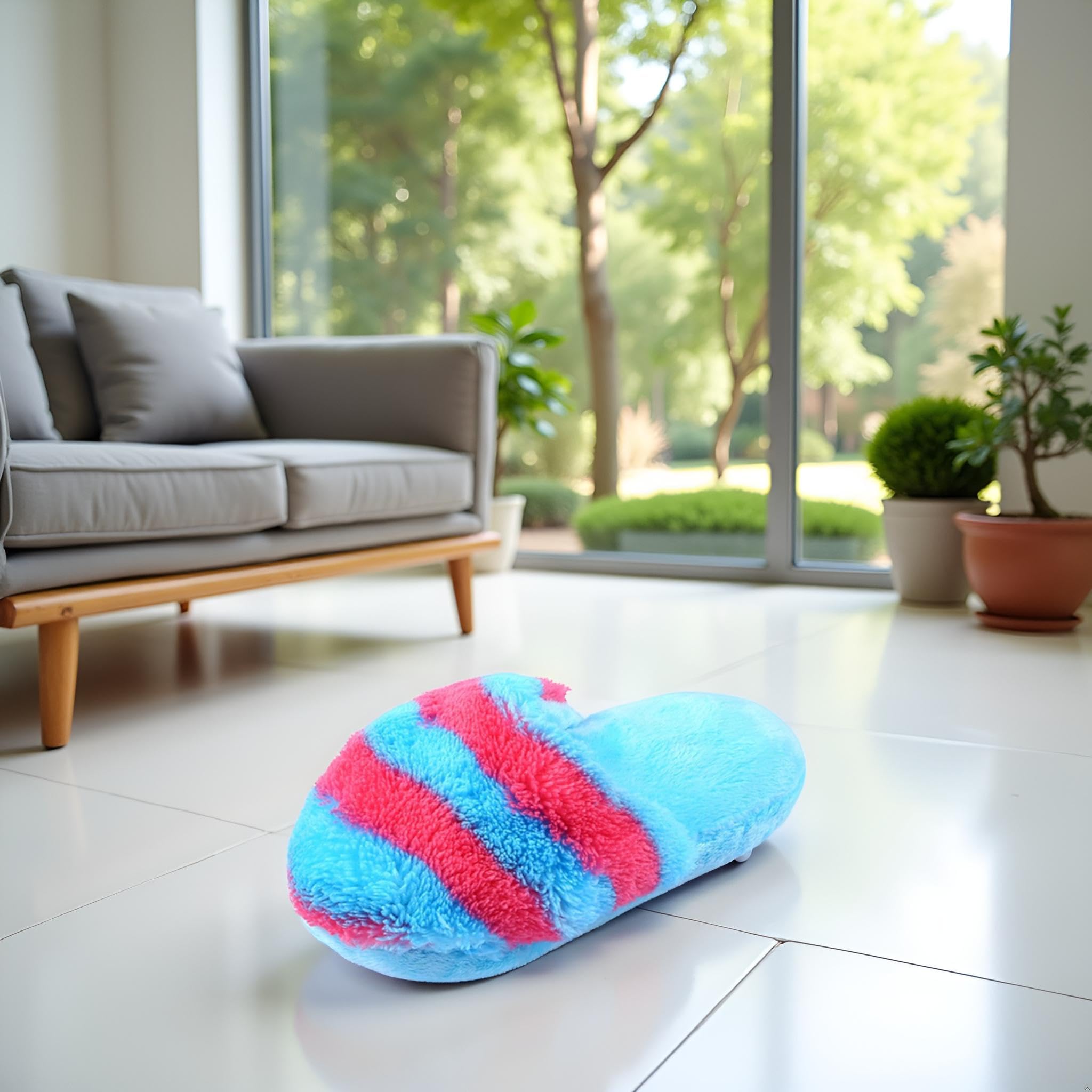 Wsjiabofux blue slipper toy with squeaker enhances active play and engagement.