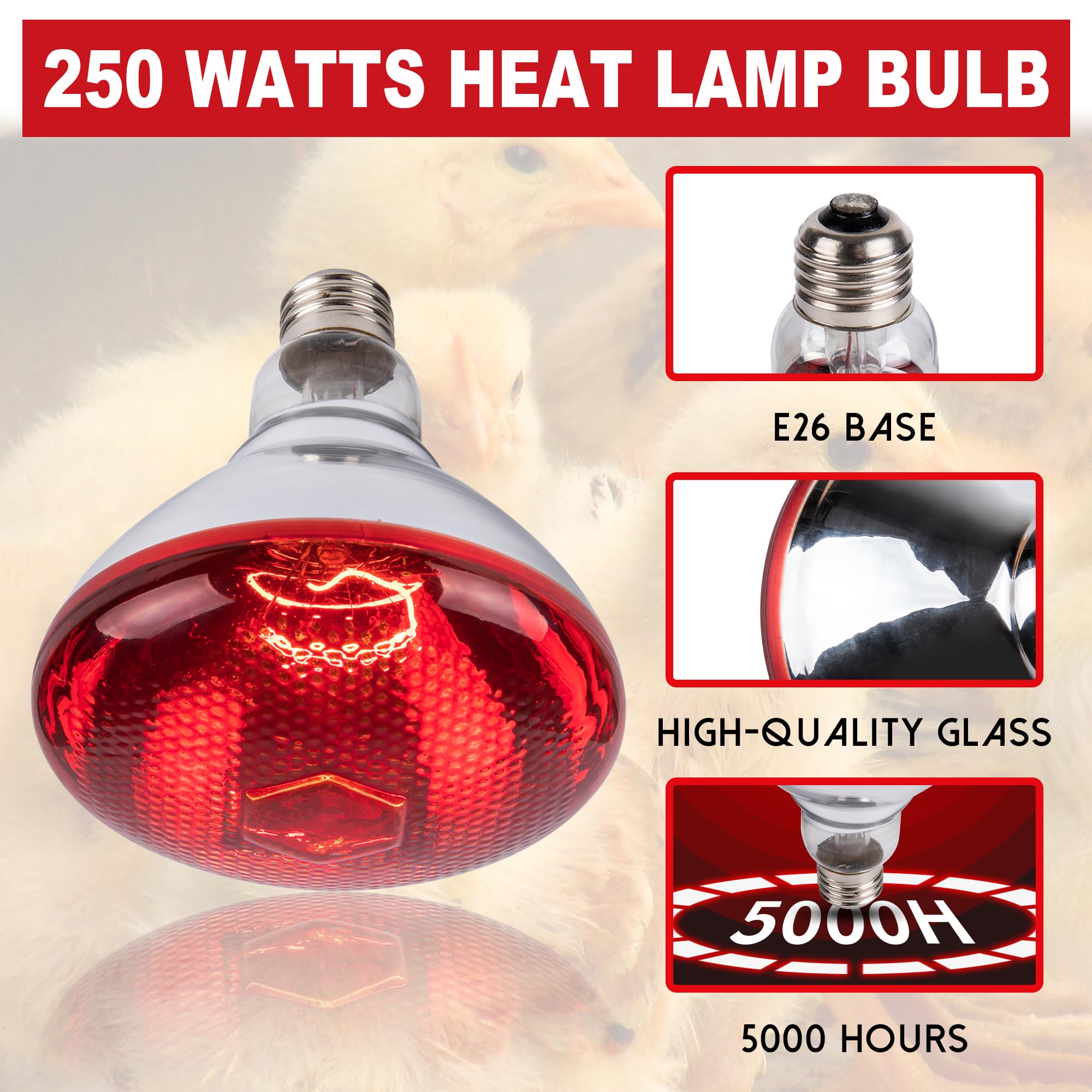 Wesome Lighting infrared reflector bulb delivers fast heat for reptiles and pets