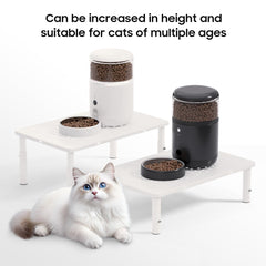 WSOWX adjustable feeder stand height settings support growing cats and small dogs
