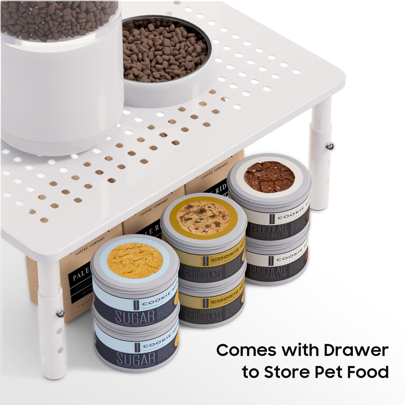 WSOWX non-slip pads hold the feeder steady, protecting floors