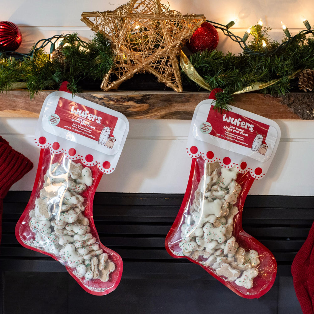 Wufers Endless Bones stocking full of treats ready for festive snacking
