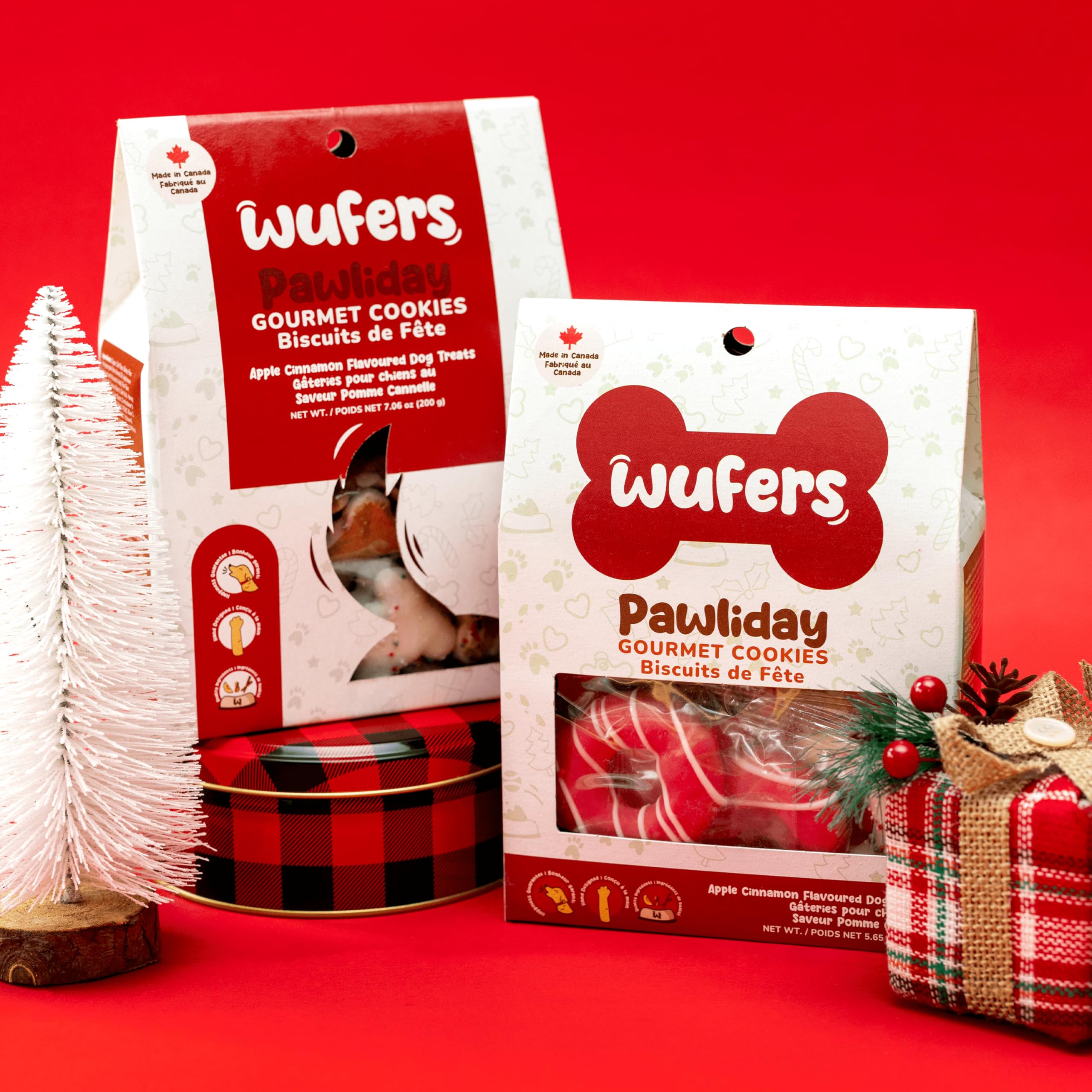 WÜFERS Pawliday holiday gift box packaging keeps treats fresh.