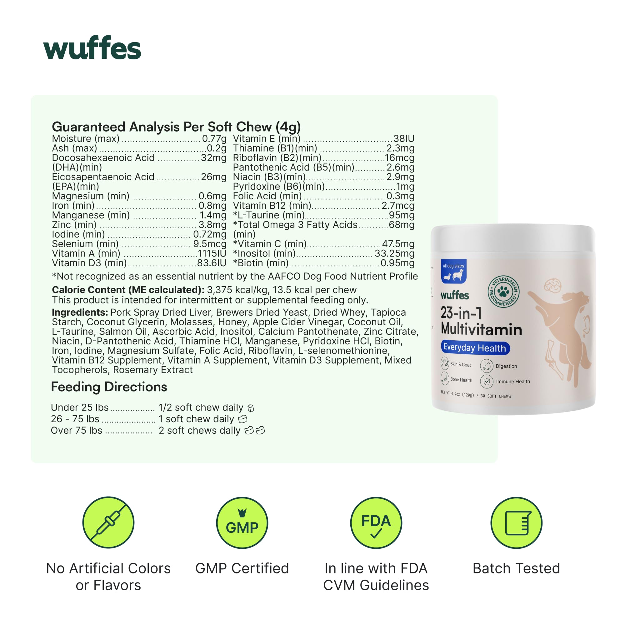 Wuffes 23in1 2-pack provides ongoing supply and savings.