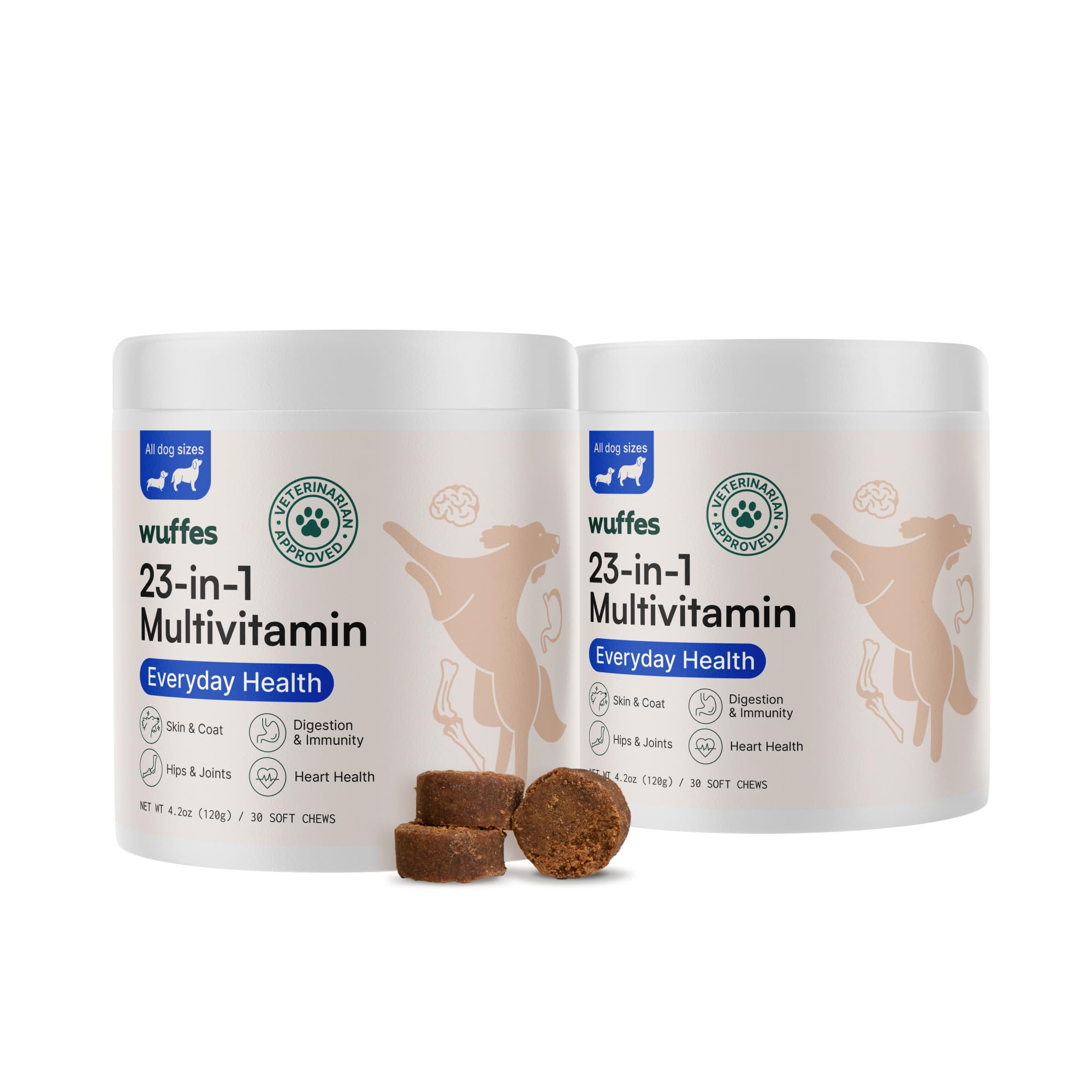 Wuffes 23in1 bundle packaging shows value for multi-dog households.
