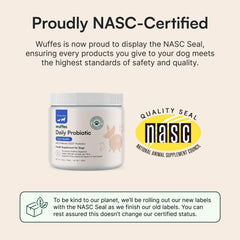 Closeup of Wuffes probiotic chews highlighting tasty texture for gut health