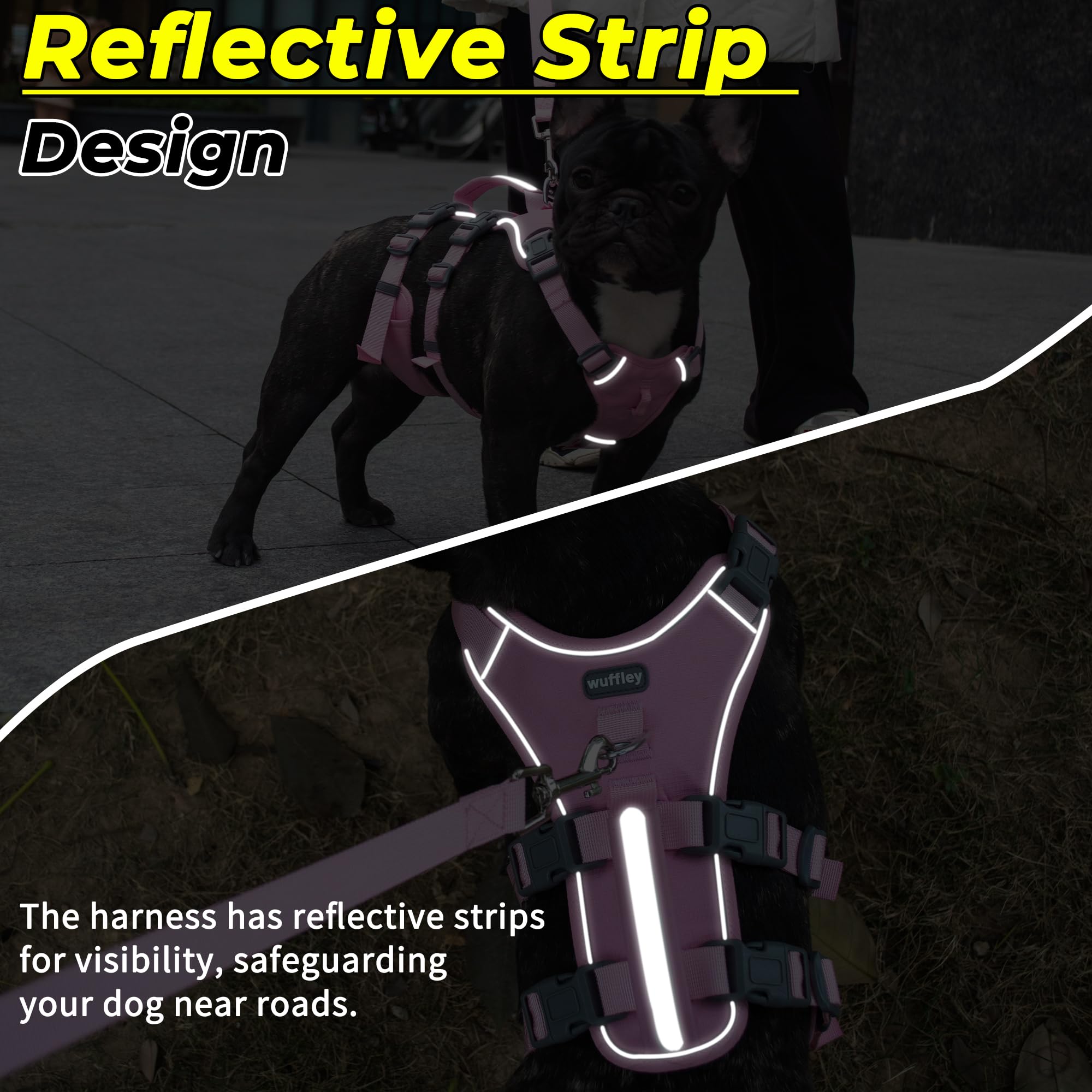 Wuffley escape-proof harness pink XS ideal for training and steady progress on walks.