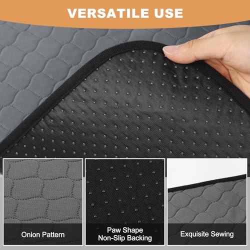 WUFFLYDRY cage liner with non-slip bottom stays in place.