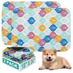 WUFFLYDRY washable dog pee pad close-up shows absorbent-core for staying dry.