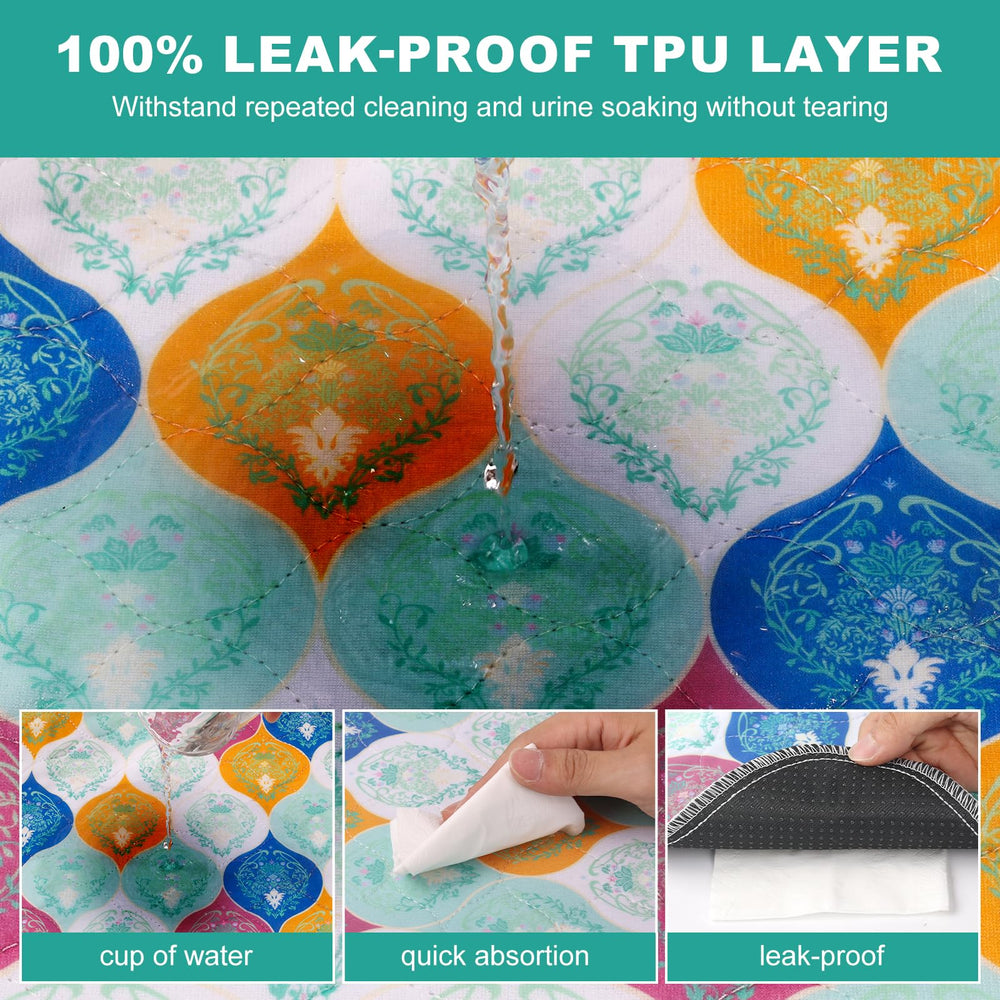 WUFFLYDRY pee pad anti-slip backing keeps it in place on floors during use.