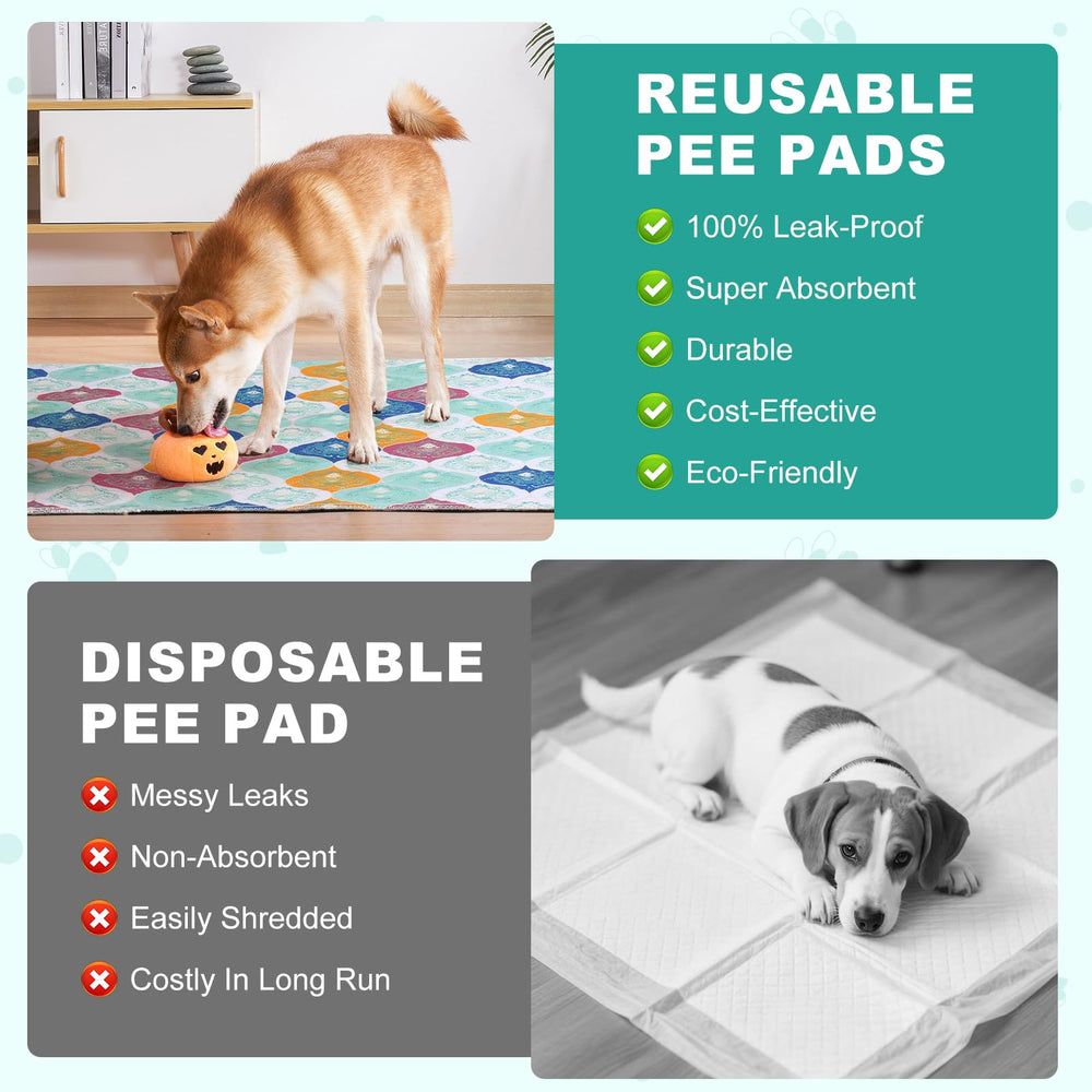 WUFFLYDRY washable pad is machine washable and long lasting up to 500+ washes.