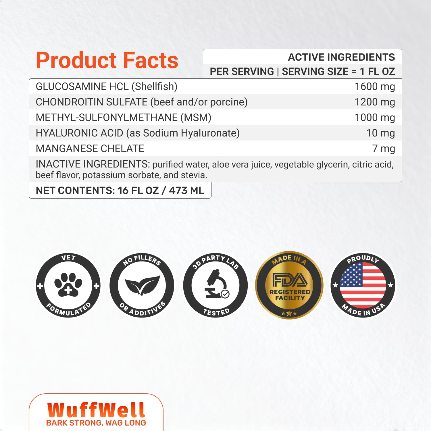 WuffWell easy administration flavor makes daily supplementation hassle-free for picky eaters.