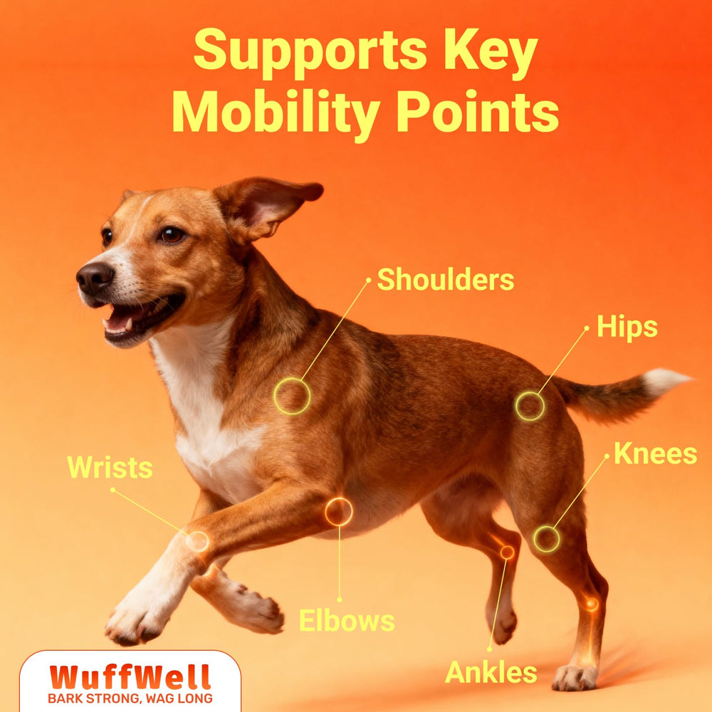 WuffWell puppy-friendly dosage supports growing dogs with flexible, scalable twice-daily use.