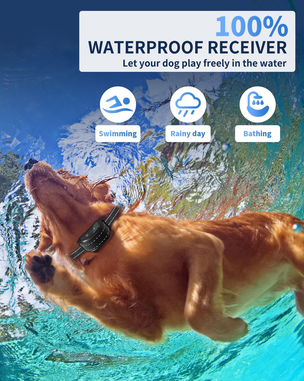 WUJ rechargeable collar with USB charging keeps training ready.