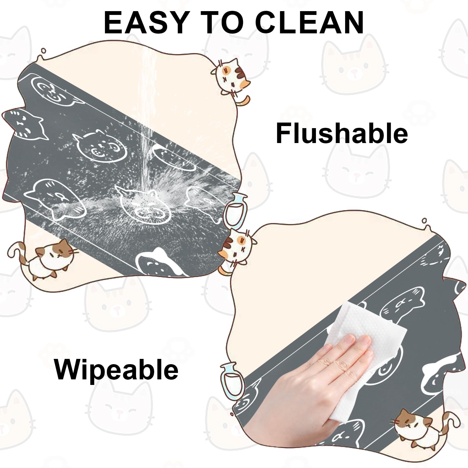 Wulitaotao leak-proof pet feeding mat prevents leaks from reaching flooring.