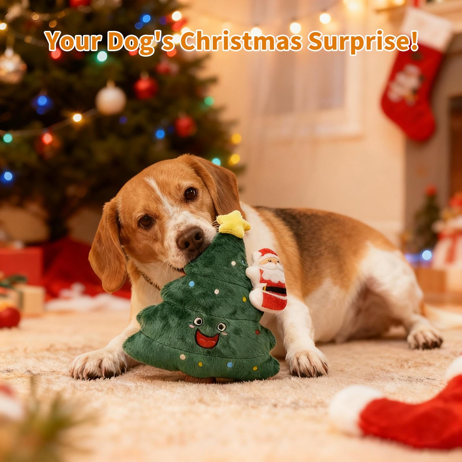 Wunive squeaky dog toy with built-in squeaker for interactive training.