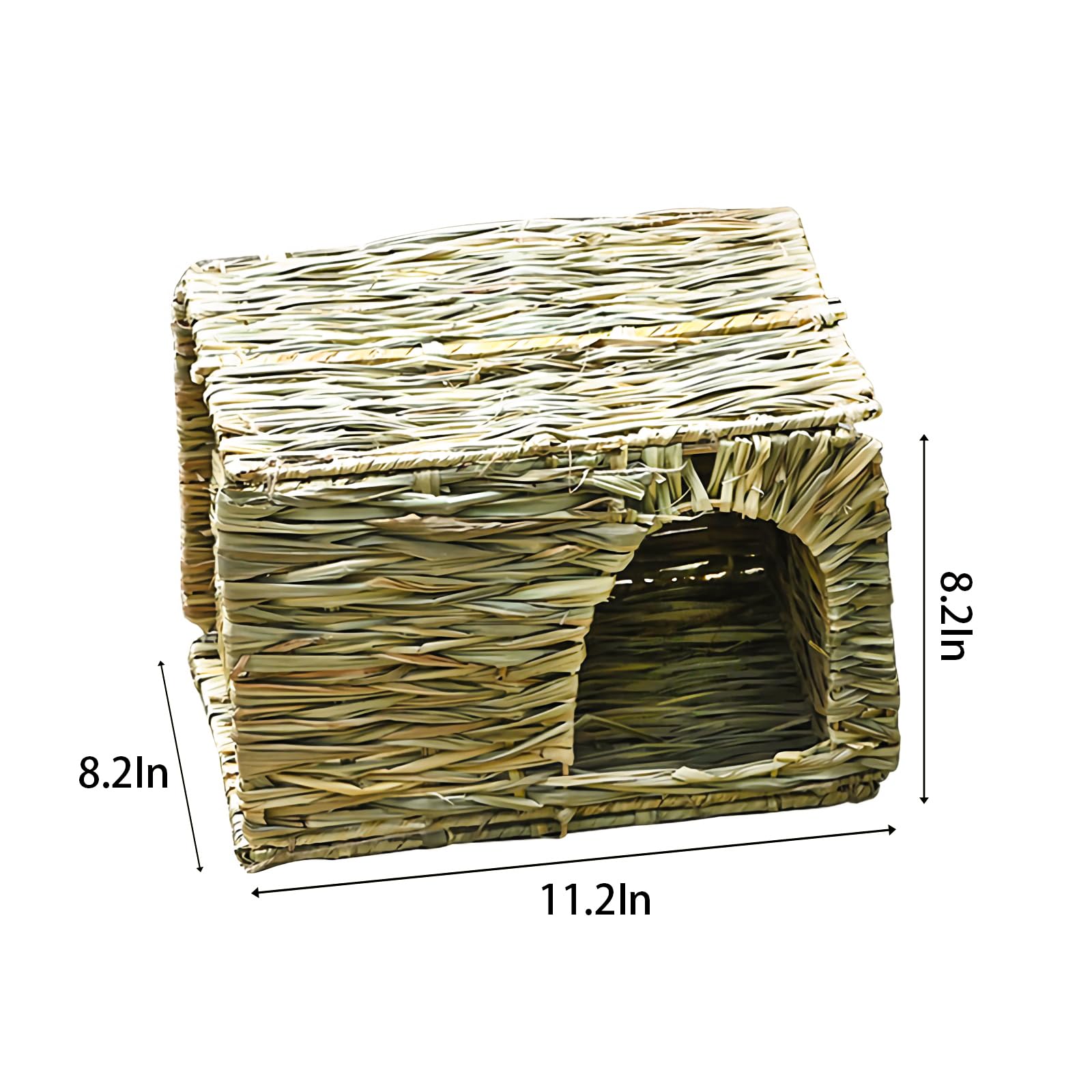 Close-up of natural grass blades in the WUWEOT bunny house foraging appeal