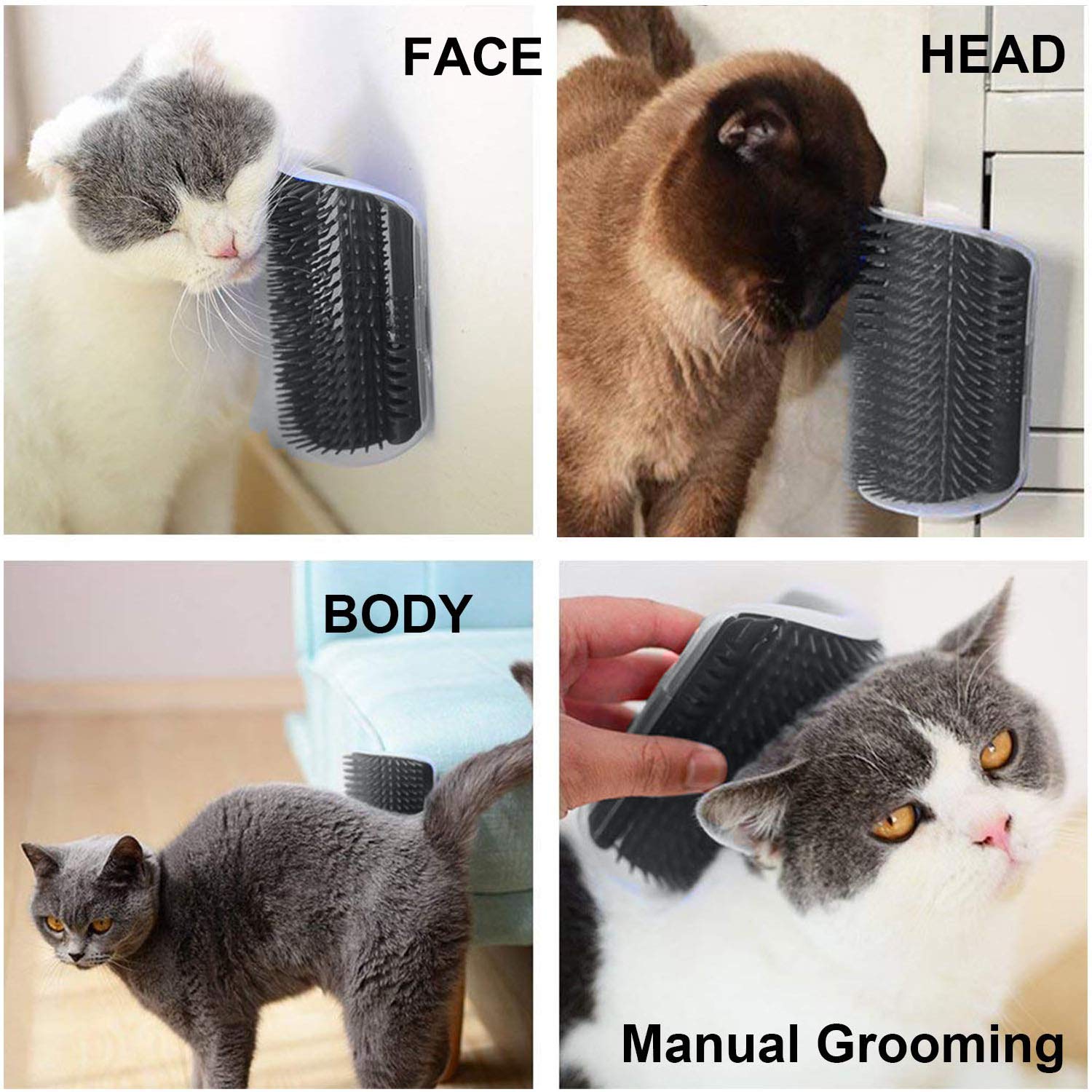 WWVVPET wall corner groomer mounted for convenient corner grooming.