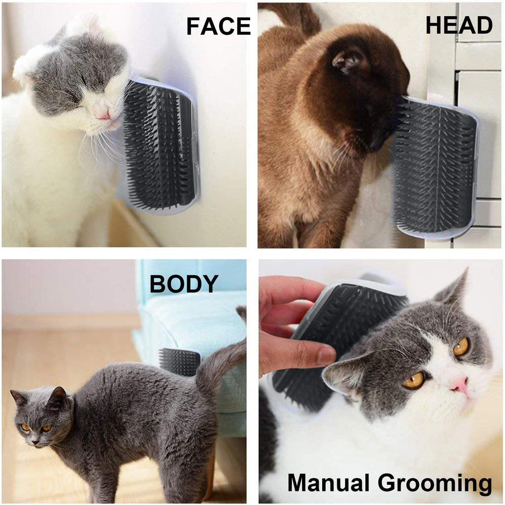 WWVVPET wall corner groomer mounted for convenient corner grooming.