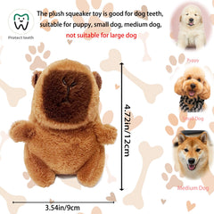 Wxcrsaz capybara plush with squeaker close-up for interactive play.