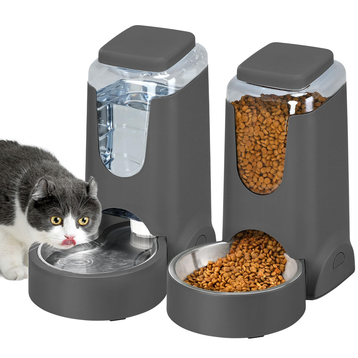 WyfKyd 2-pack automatic feeder side view for effortless pet meals on schedule