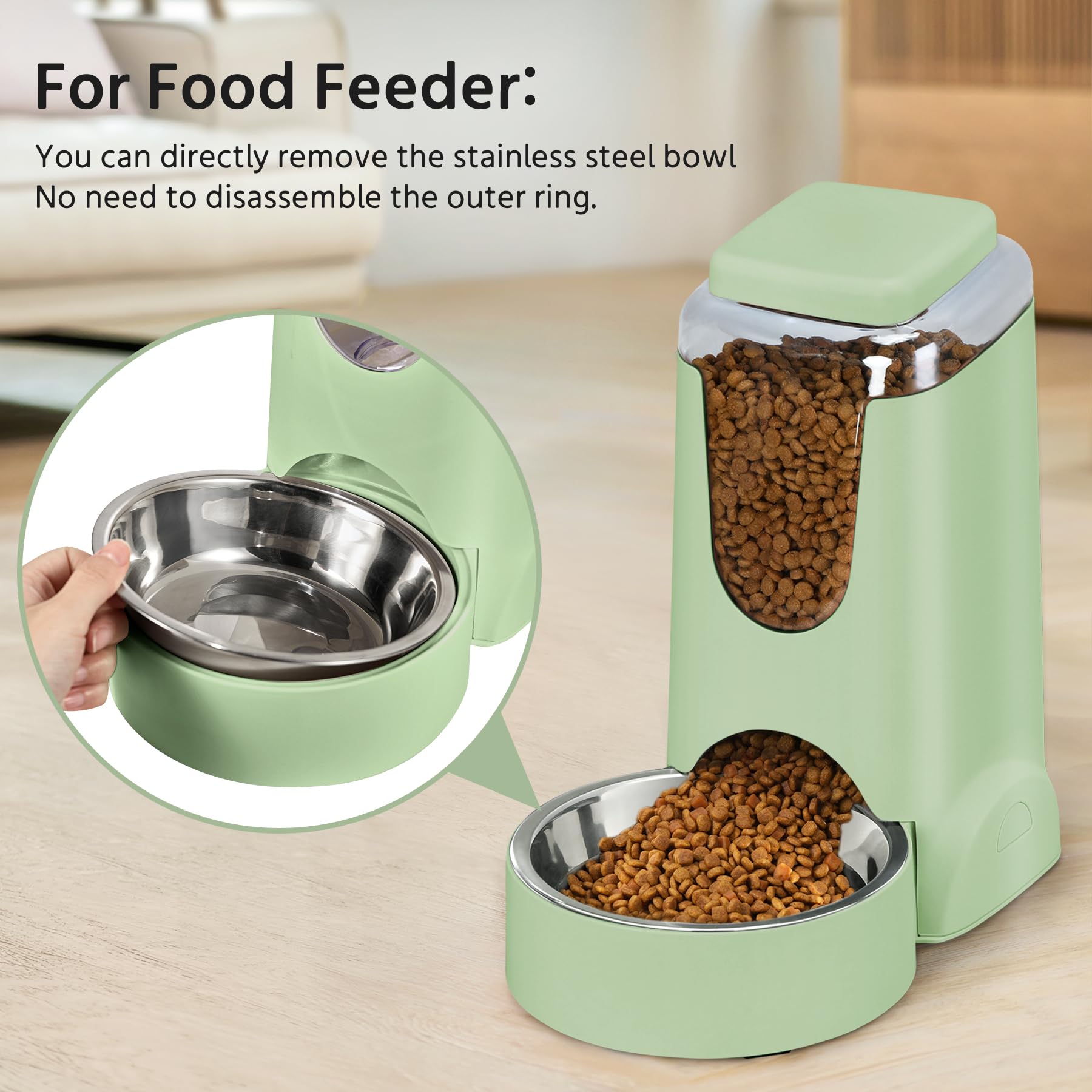 WyfKyd pet-friendly material PP/PET feeder safe non-toxic use around pets.