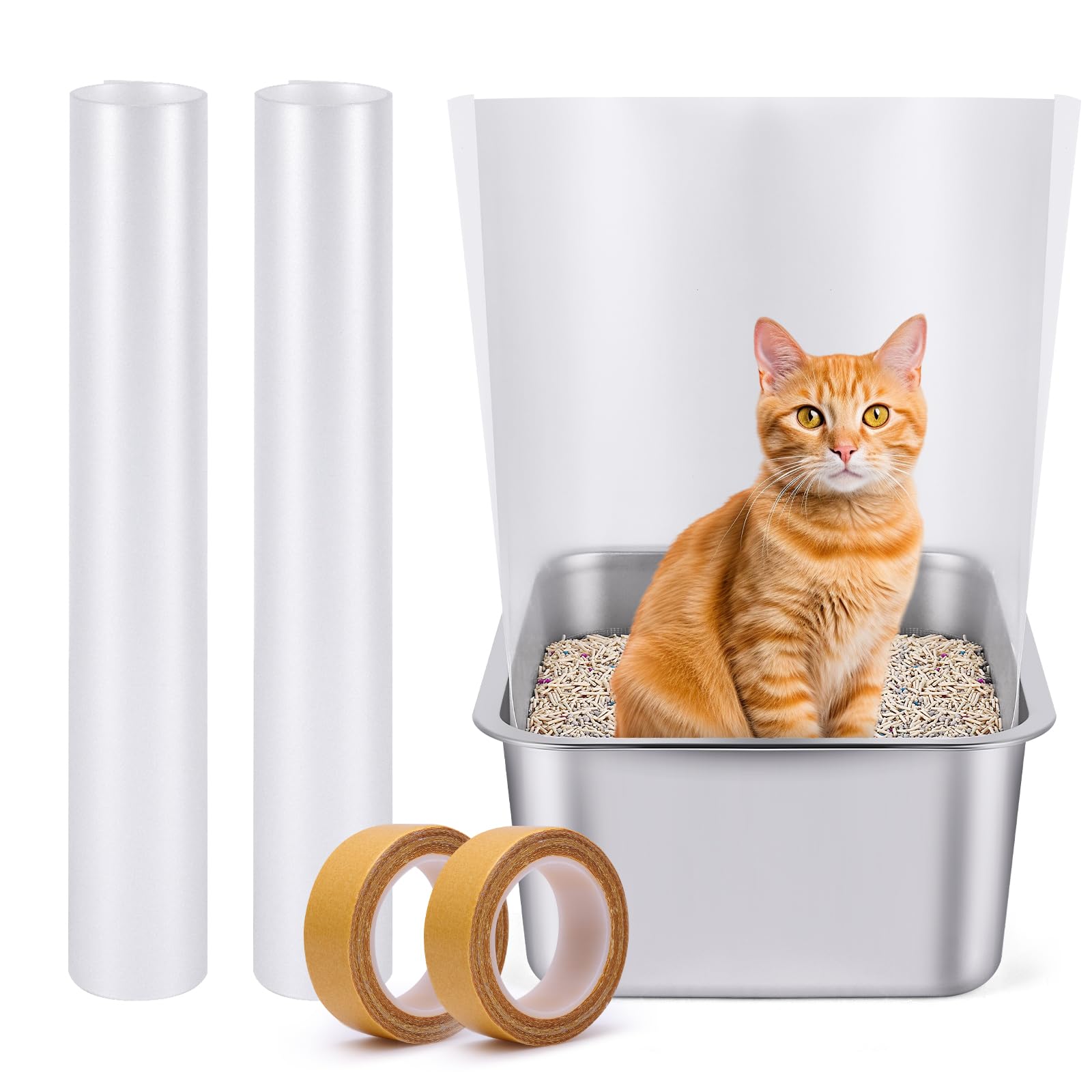 WYLUNBI Cat Litter Box Pee Shield one-piece seamless design blocks leaks
