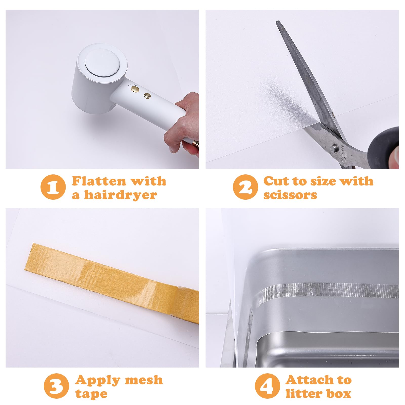 WYLUNBI transparent shield allows easy monitoring of litter area