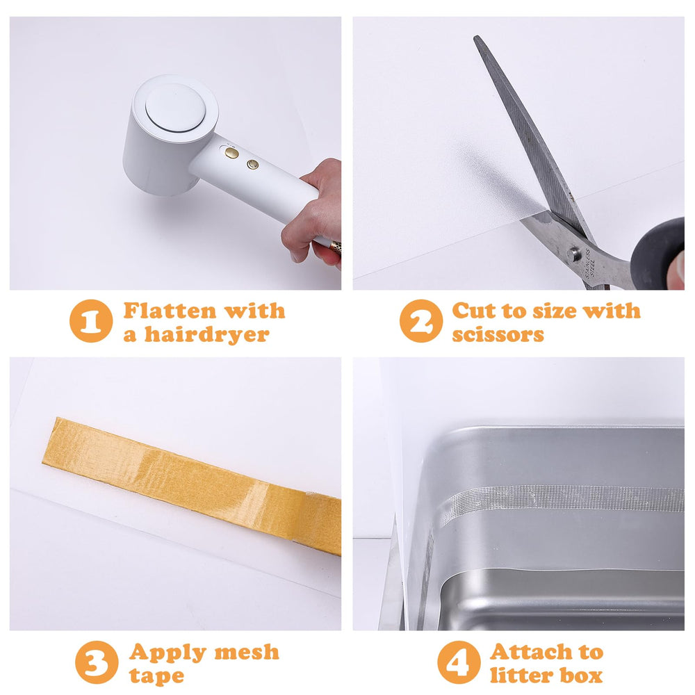 WYLUNBI transparent shield allows easy monitoring of litter area