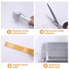 WYLUNBI transparent shield allows easy monitoring of litter area