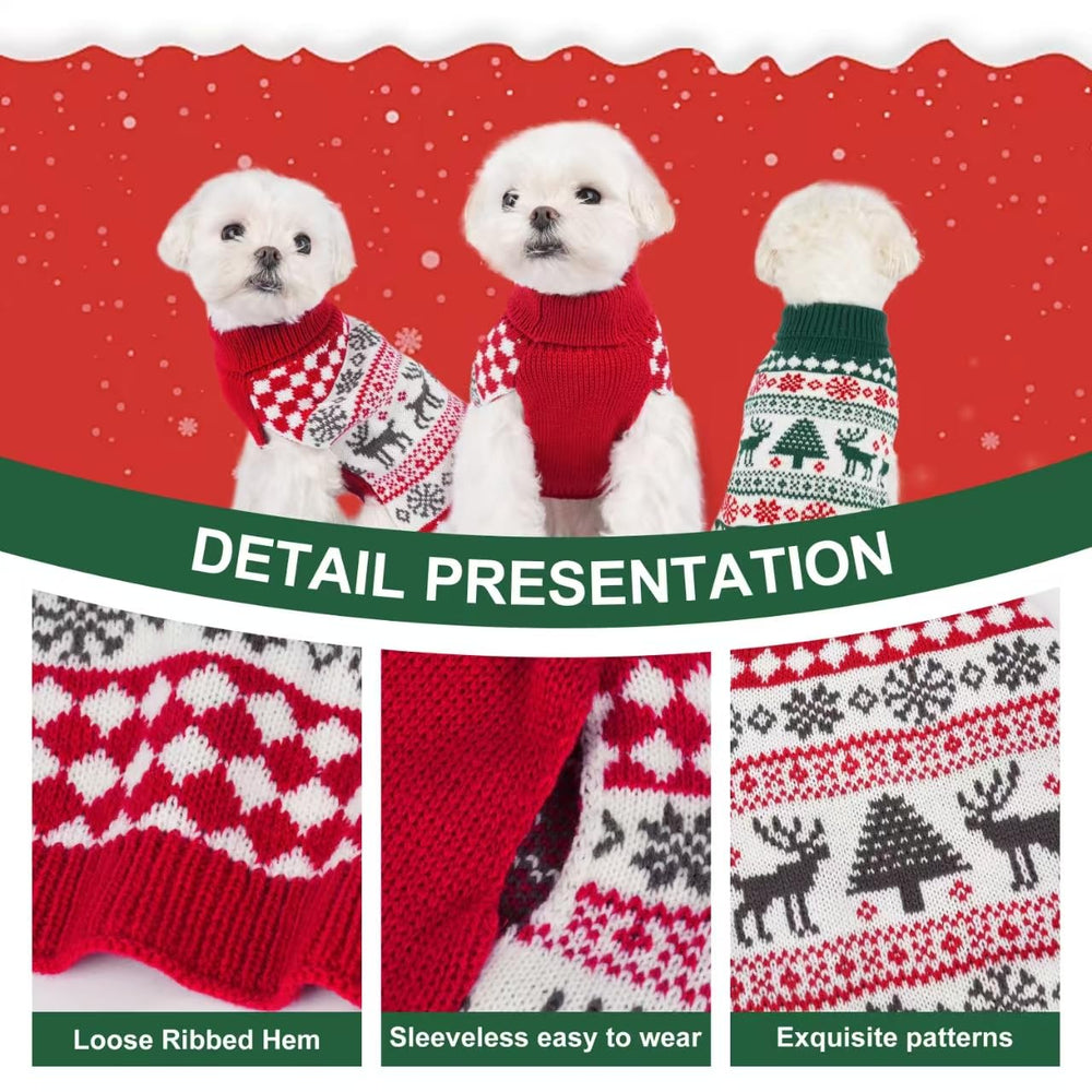 Wynignis turtleneck-detail dog sweater green close-up highlights warmth and style.