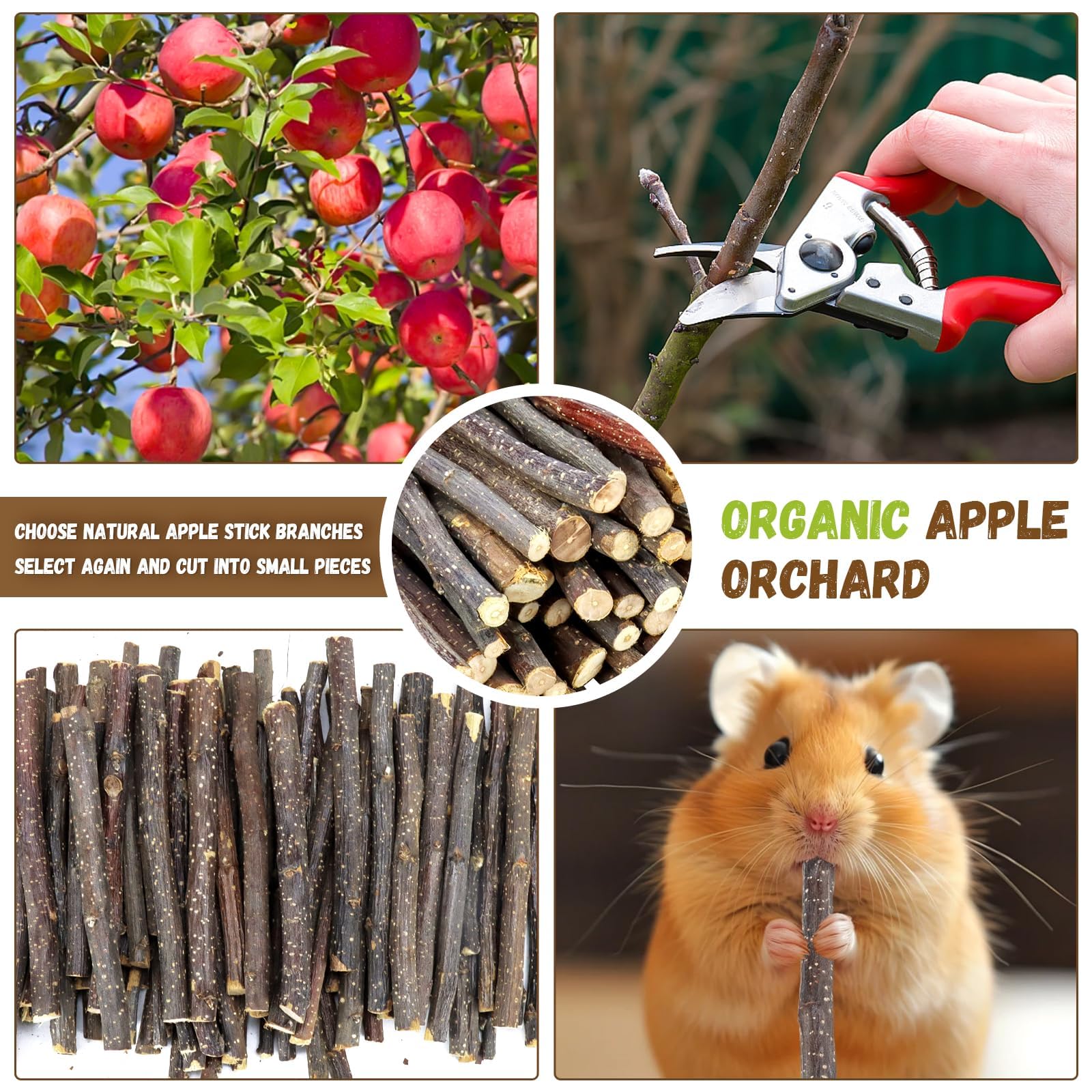 Natural WYOMER apple sticks offer mental stimulation through engaging chewing activity.
