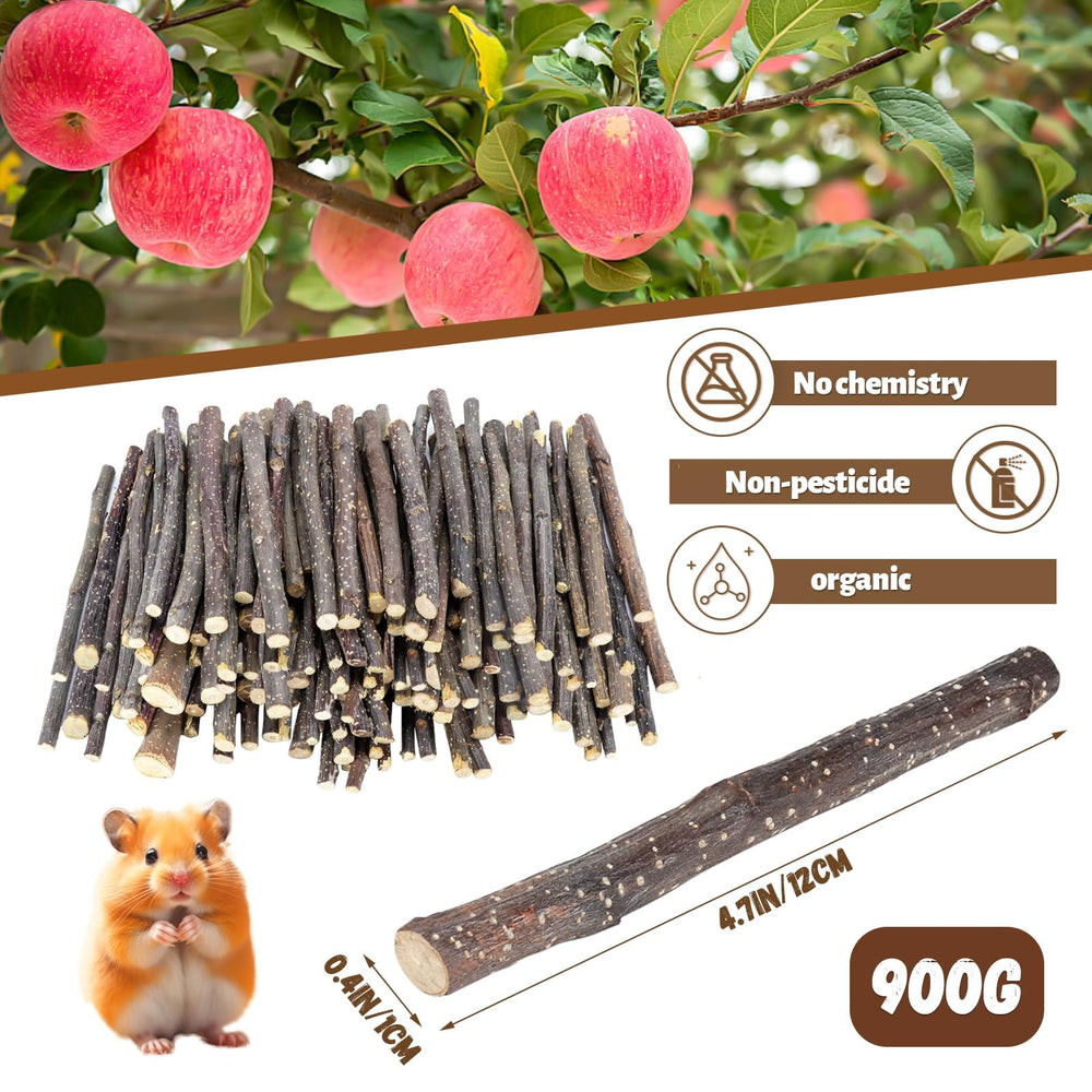 Texture closeup of WYOMER apple sticks ideal for gentle gnawing and dental wear.