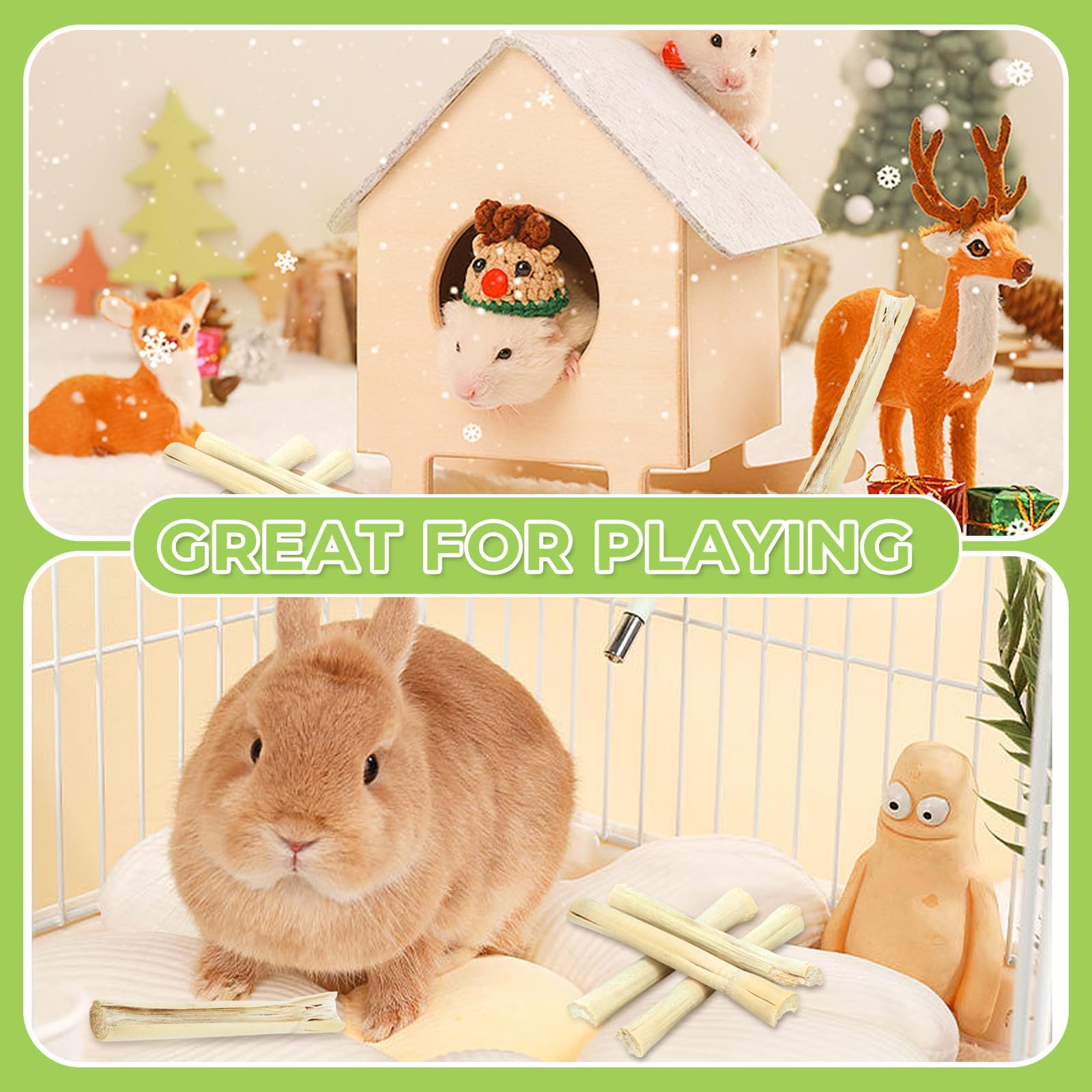 WYOMER Sweet Bamboo Chew Toy rabbit-chinchilla snacking option supports enrichment