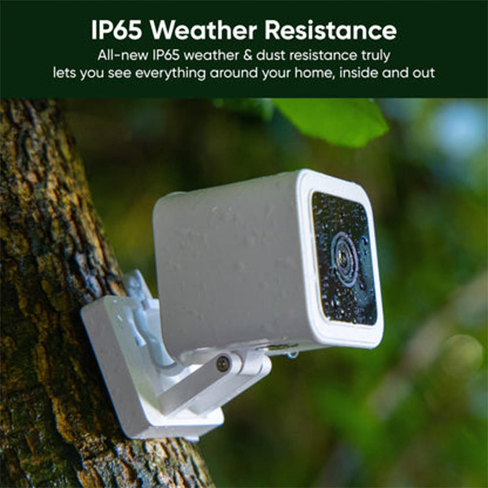 WyzeCam Cam v3 indoor-outdoor design blends with any space for versatile monitoring.