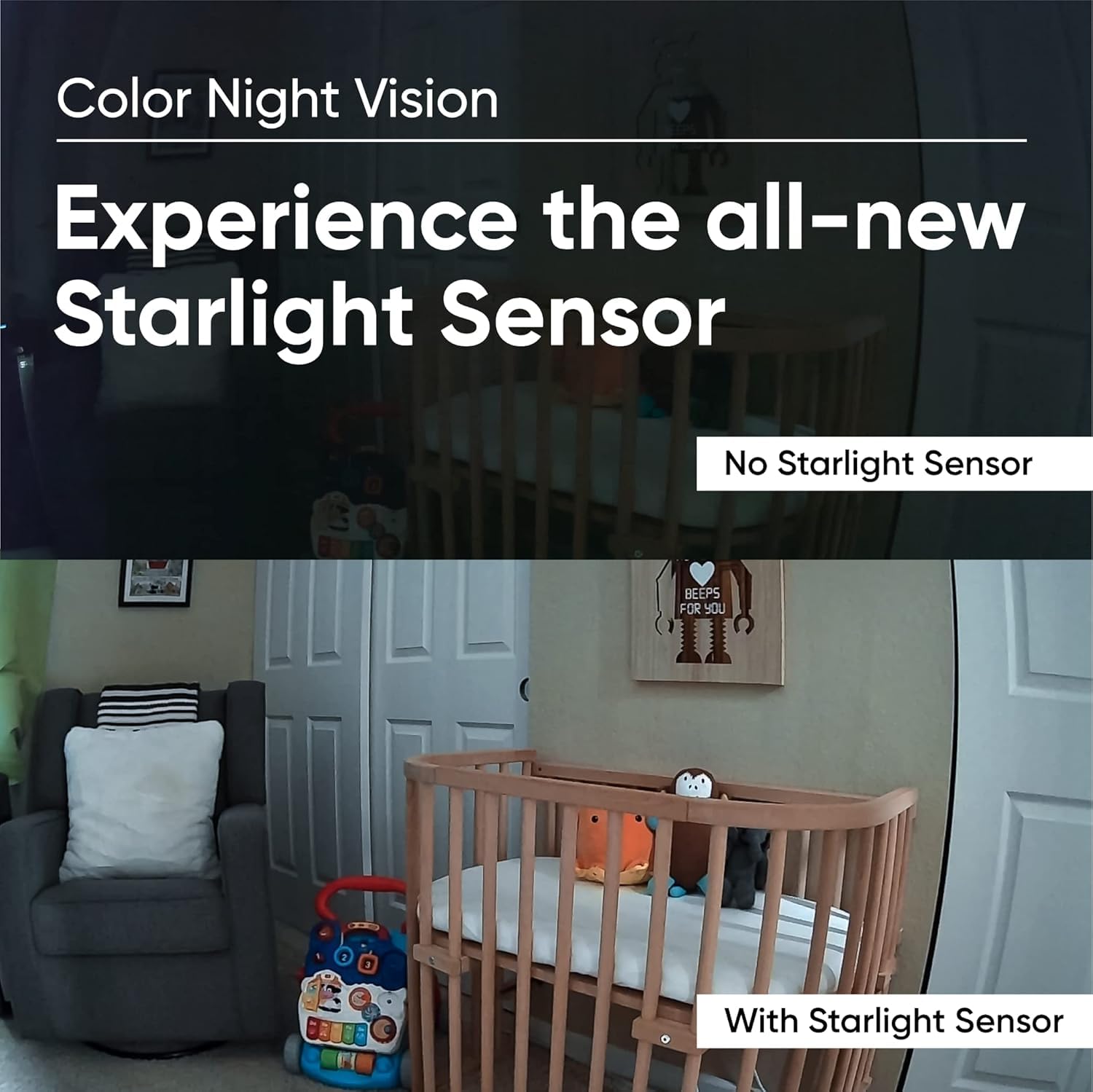 WyzeCam Cam v3 starlight sensor delivers full-color outdoor video in dim light.