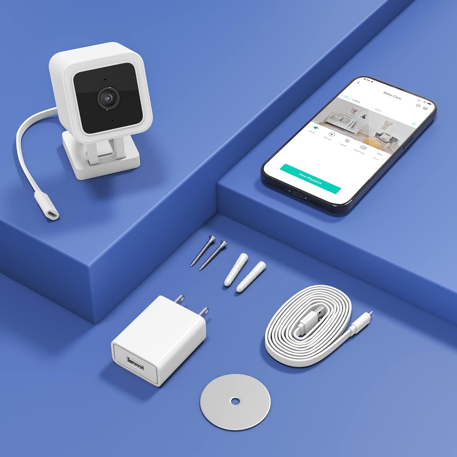 WyzeCam Cam v3 time-lapse video mode creates long-term security records.