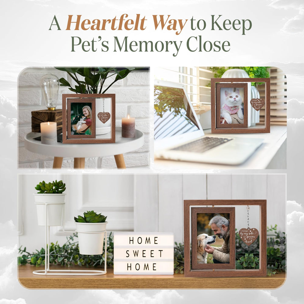 X-partner 4×6 pet memorial frame ribbon gift box enhances sympathy gift presentation.