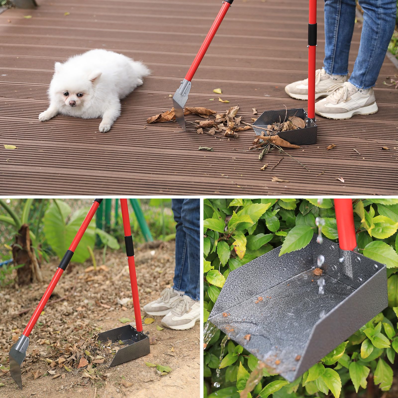 X-TECOKIT Pooper Scooper rust-proof outdoors with weather resistance.