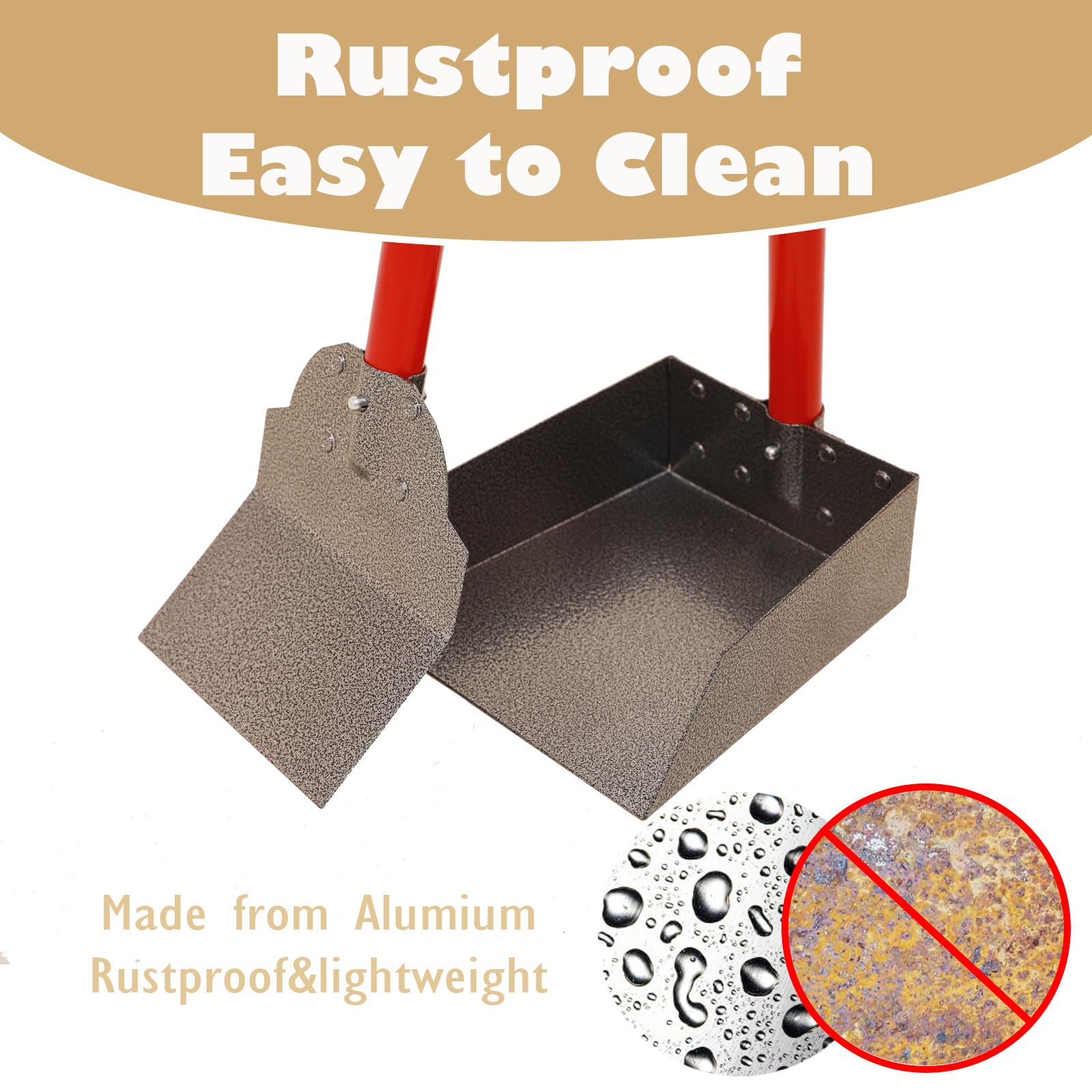 X-TECOKIT Pooper Scooper slim-edge design cleans ground flush.