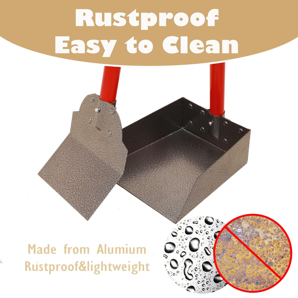 X-TECOKIT Pooper Scooper slim-edge design cleans ground flush.