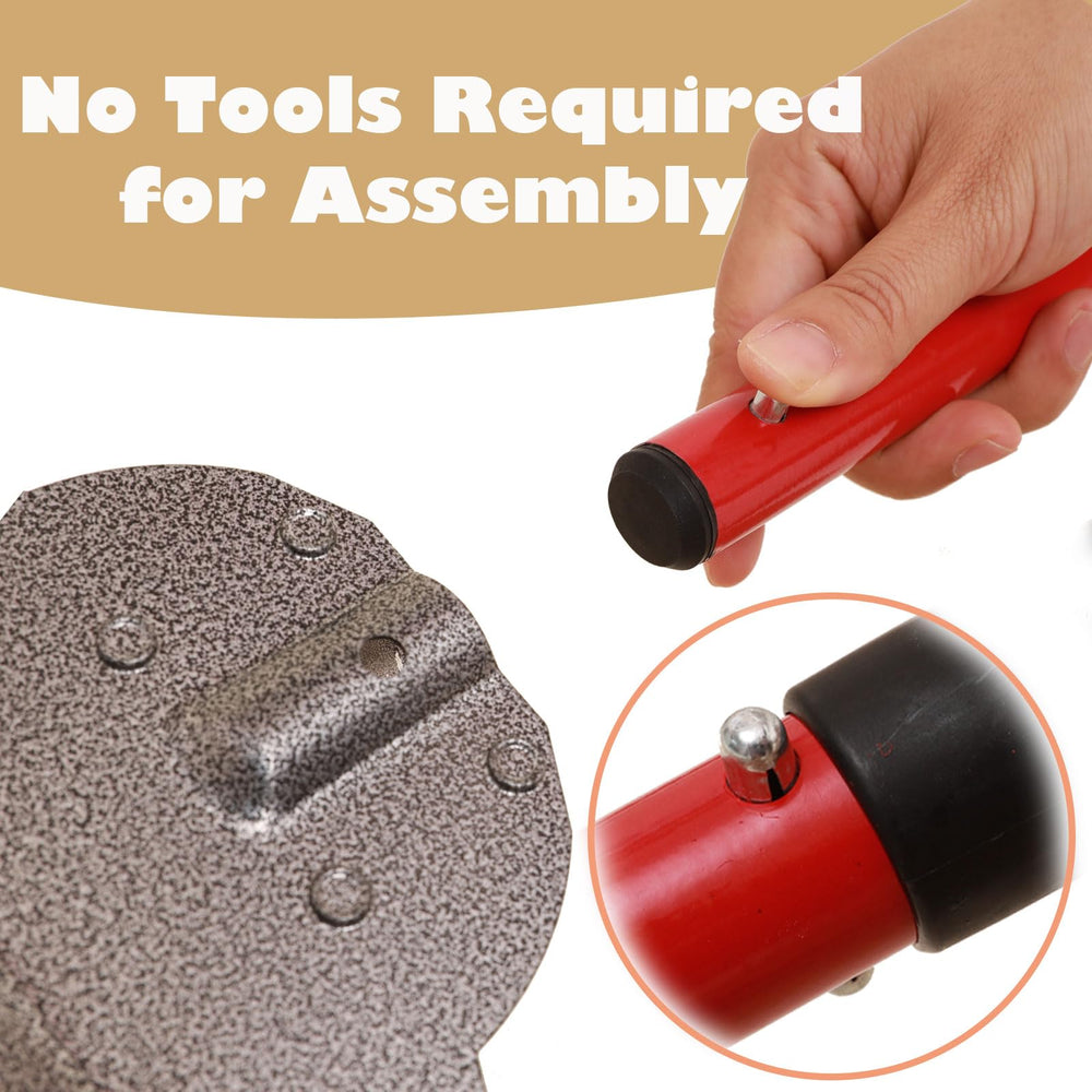 X-TECOKIT Pooper Scooper spade and tray metal build for durability.