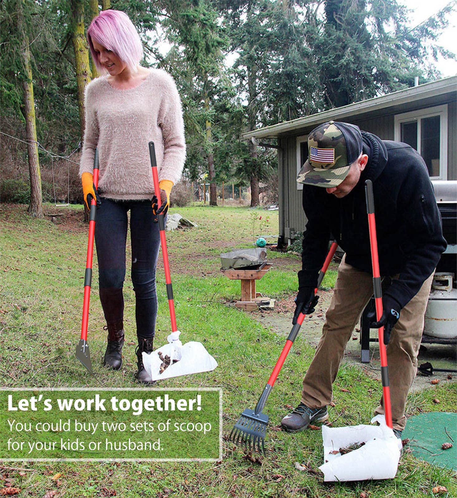 X-TECOKIT pooper scooper easy-clean design rinses quickly