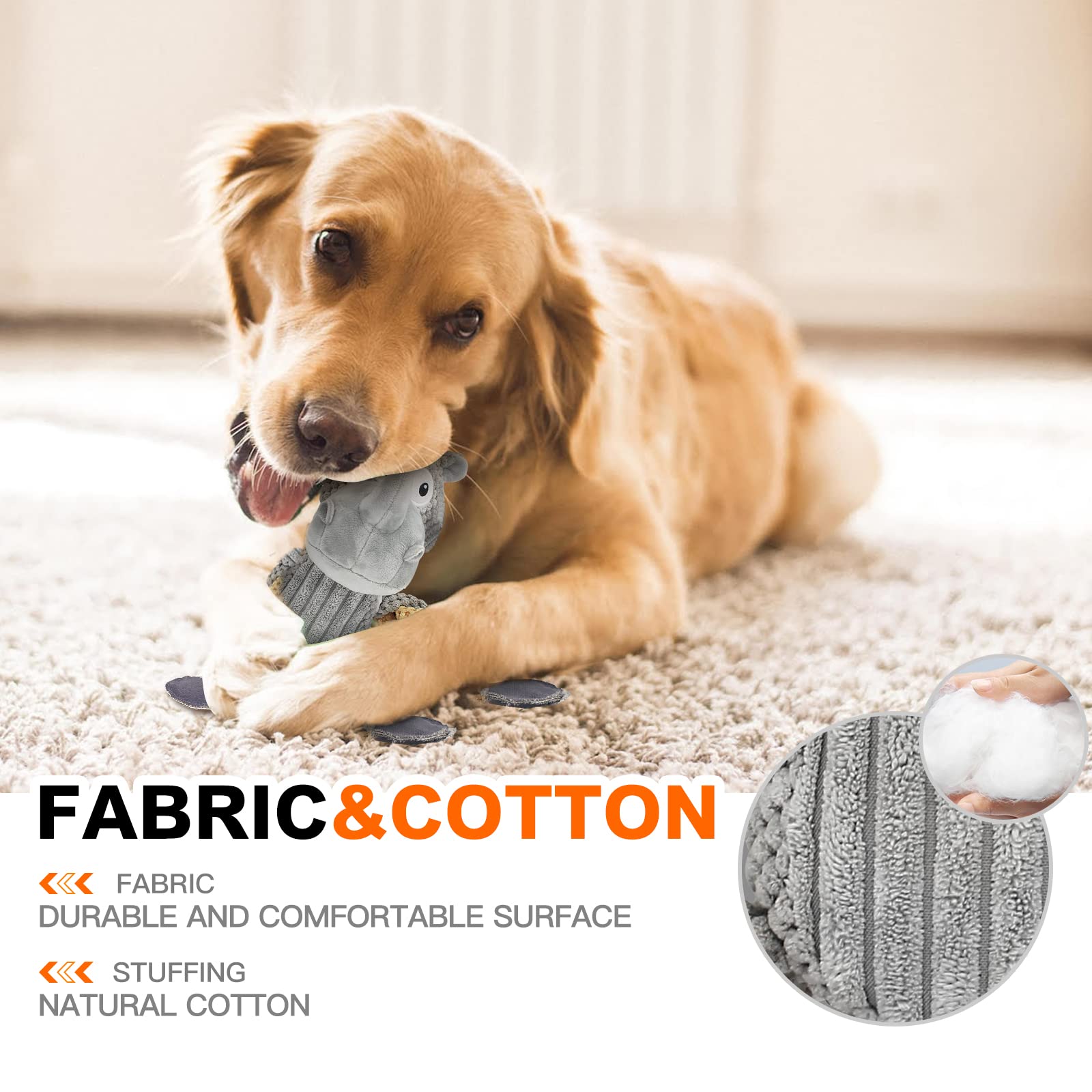 X-XDUN teething puppy toy in soft cotton for soothing chewing.